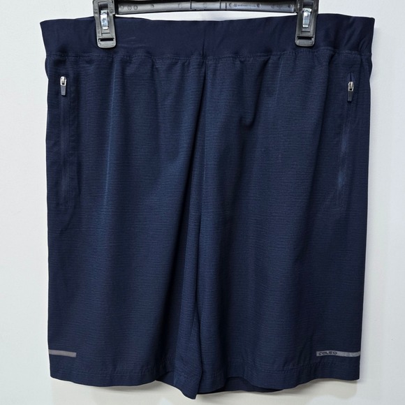 Caleo Other - Mens Athletic Shorts Size XL Navy Blue Zip Pocket Stretch Performance Athleisure